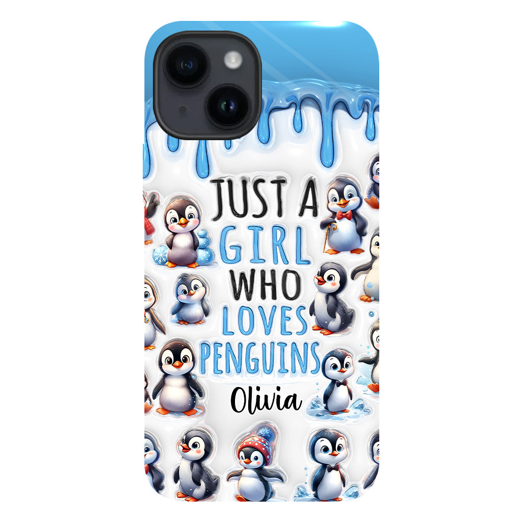 Just A Girl Who Loves Penguins - Personalized Penguin Lover Full Print Phone Case