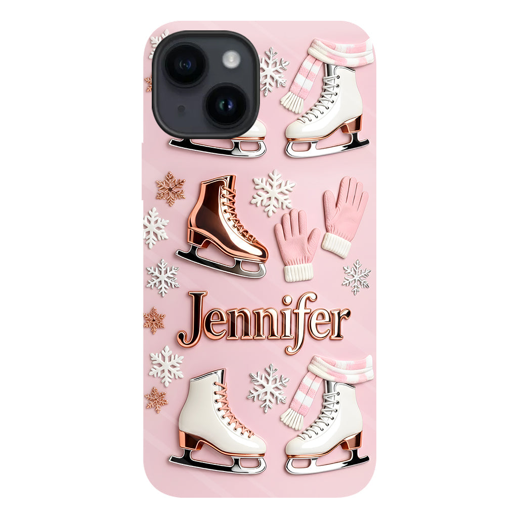 Ice Skating Makes Me Happy - Personalized Ice Skating Full Print Phone Case