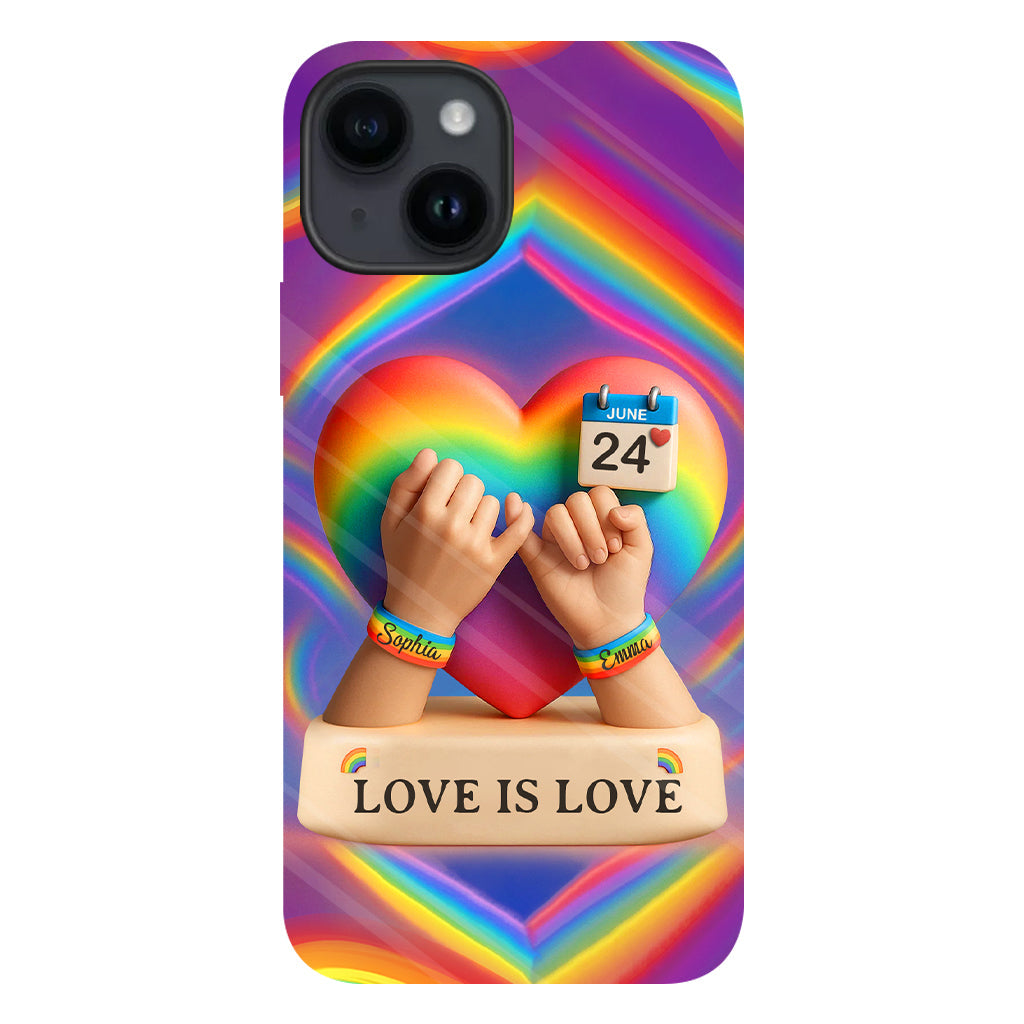Love Is Love - Personalized LGBT Support Full Print Phone Case
