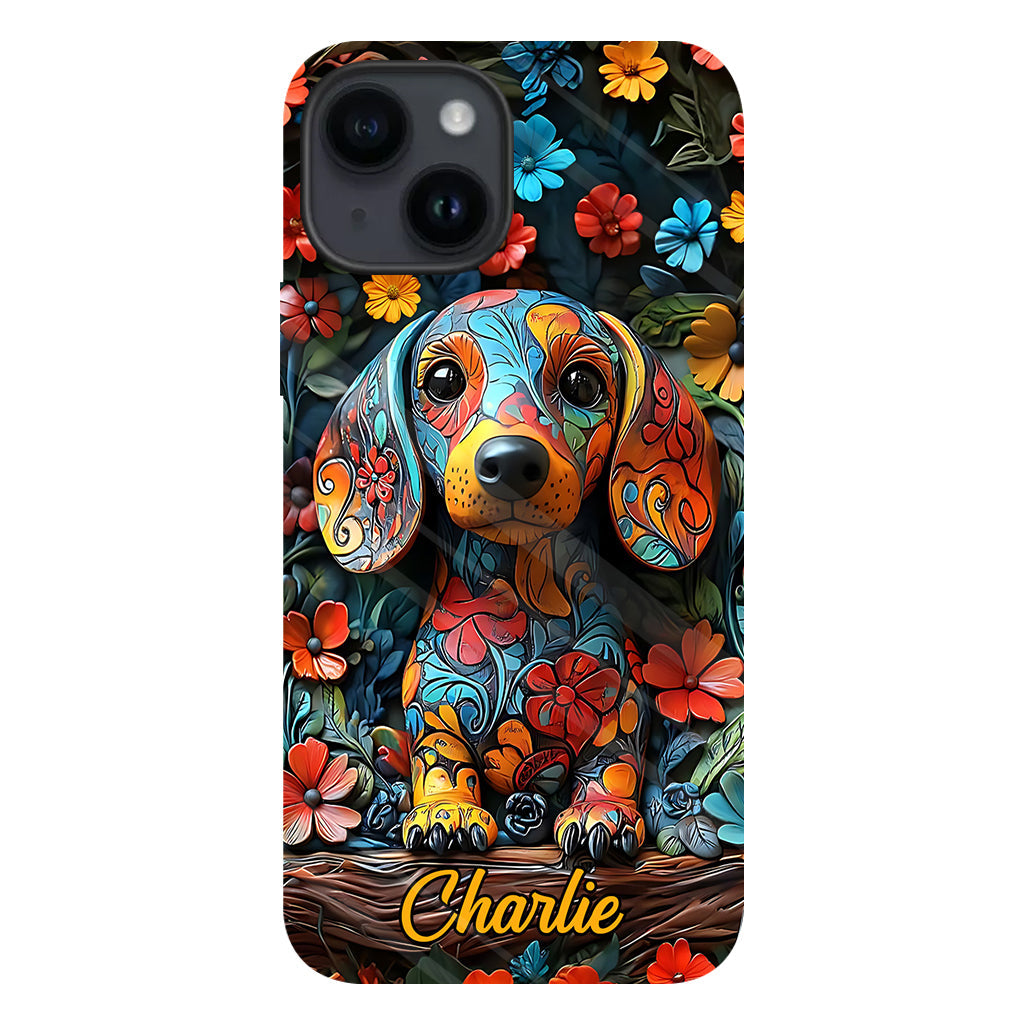 Love Dachshund - Personalized Dog Full Print Phone Case