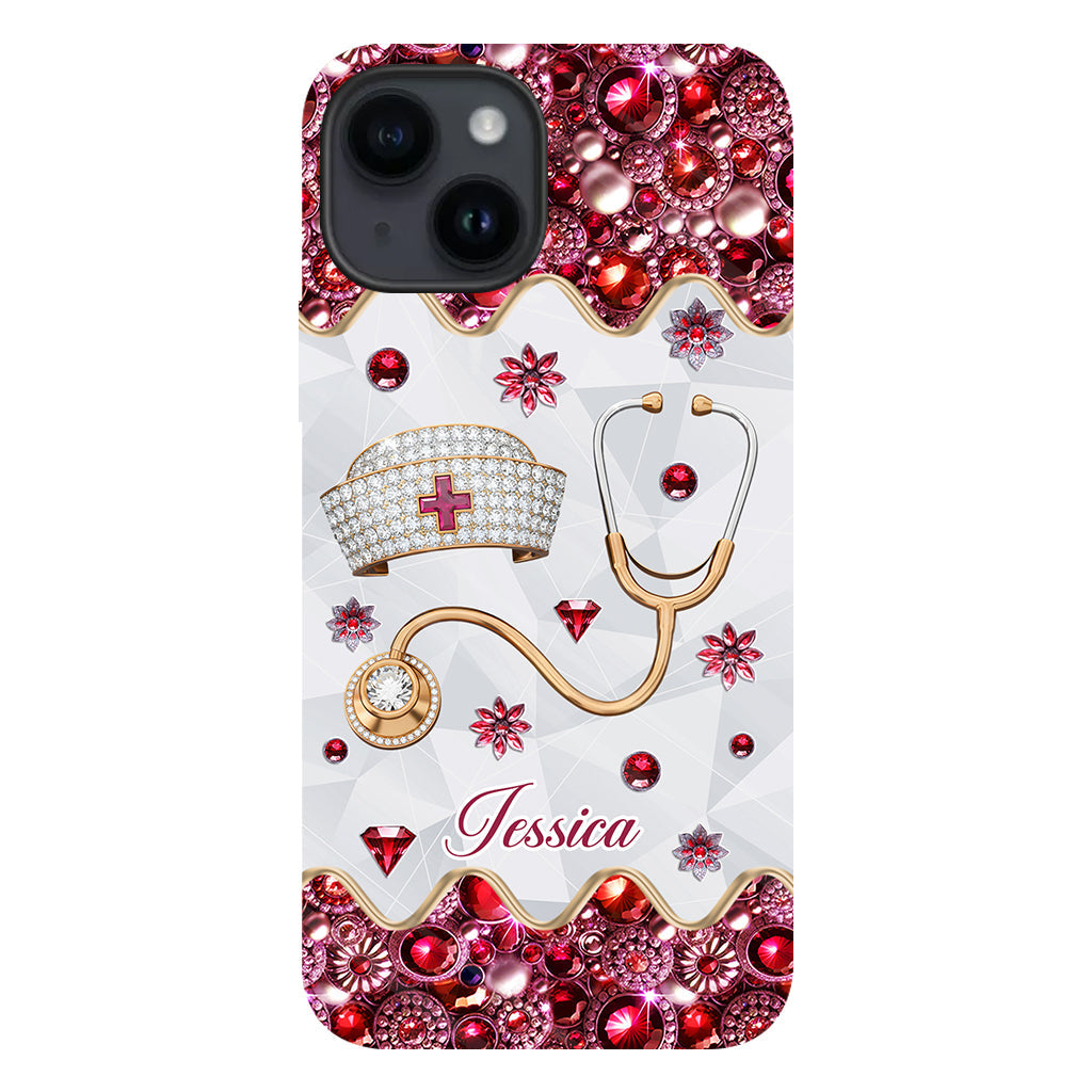 Nurse's Hat & Stethoscope - Personalized Nurse Full Print Phone Case