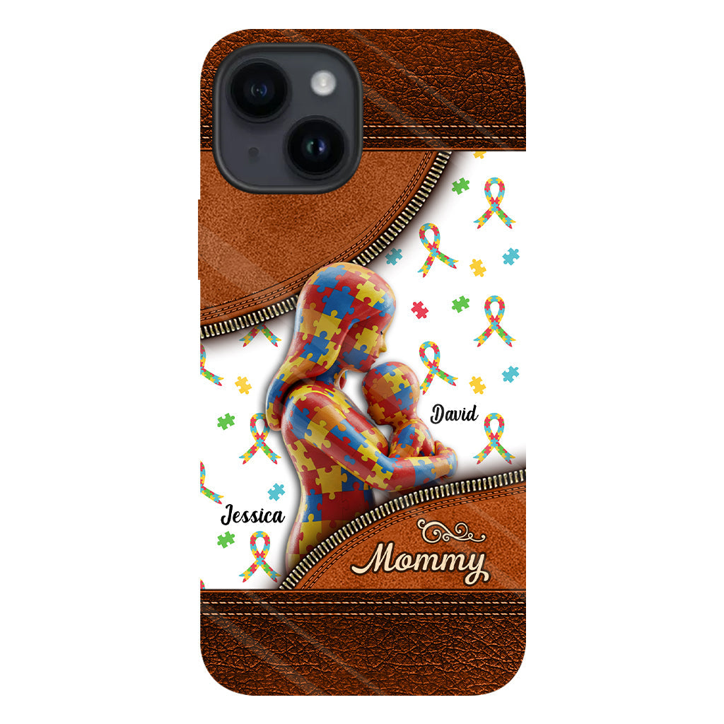The Love Of A Mother - Personalized Autism Awareness Full Print Phone Case