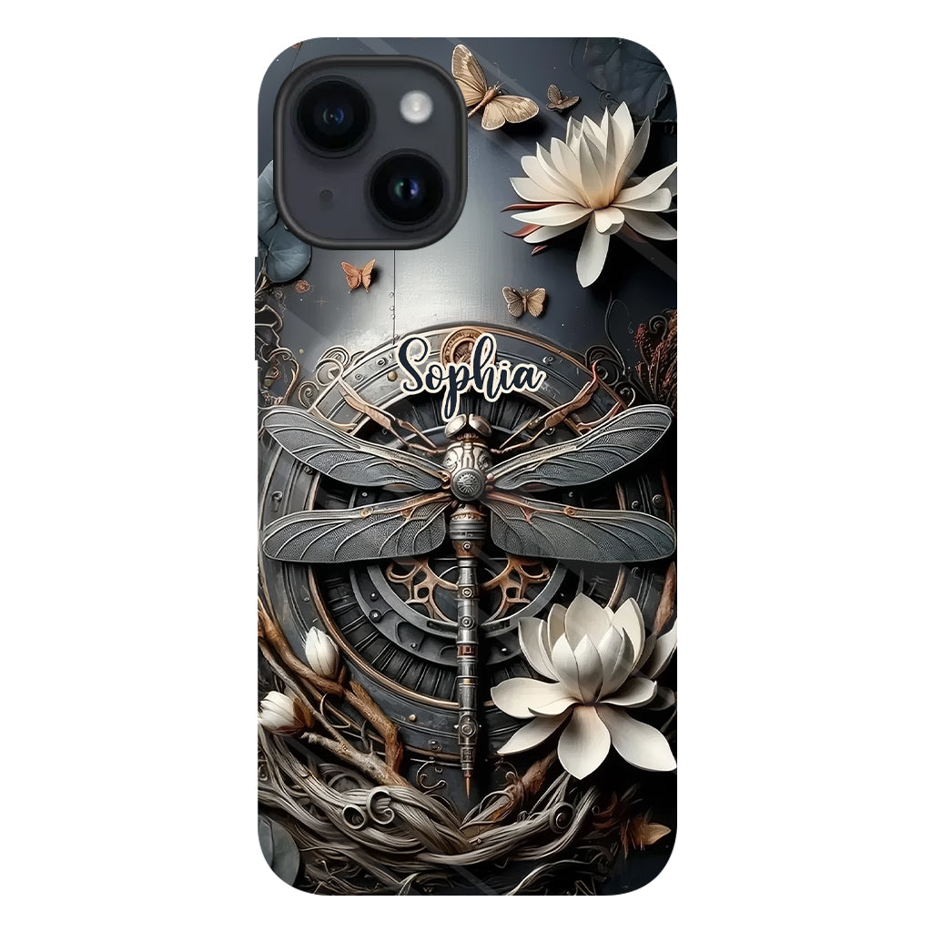 Black Dragonfly - Personalized Dragonfly Full Print Phone Case