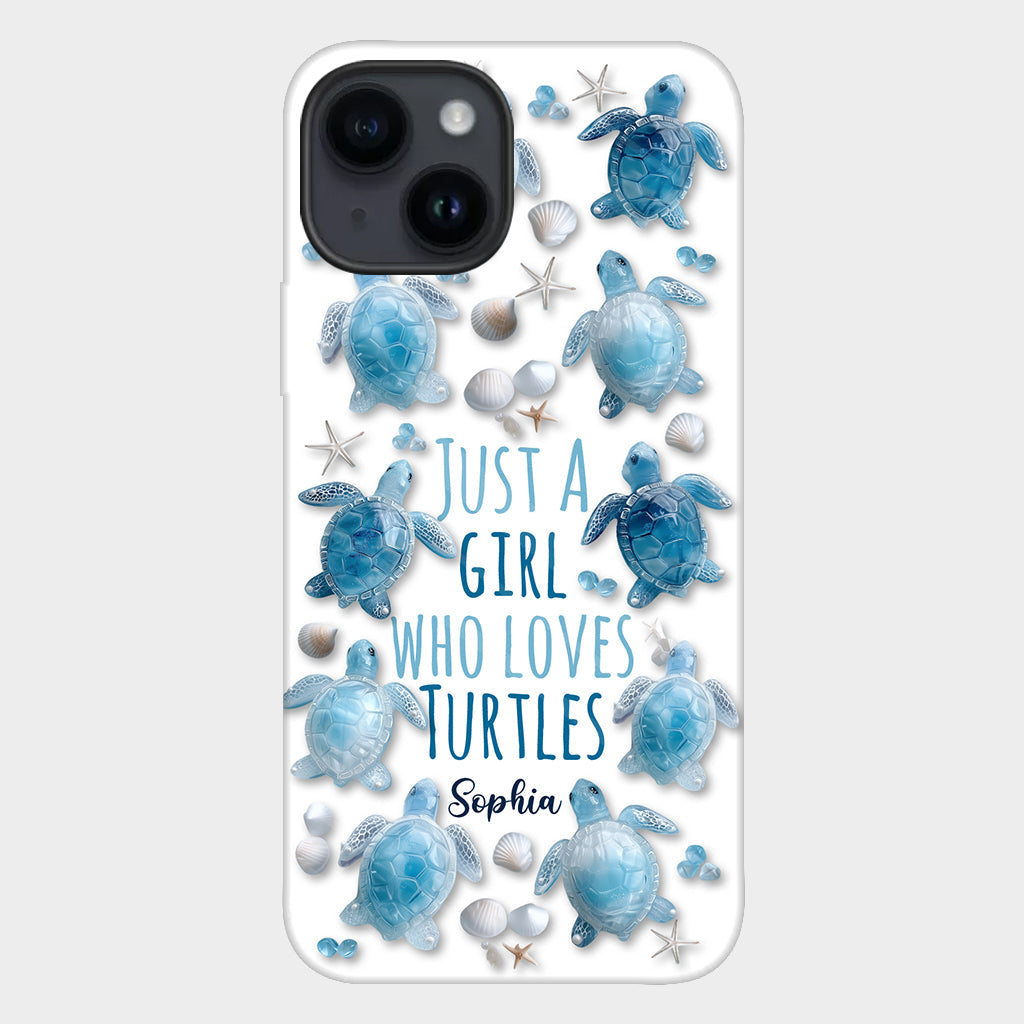 Just A Girl Who Loves Turtles - Personalized Turtle Full Print Phone Case