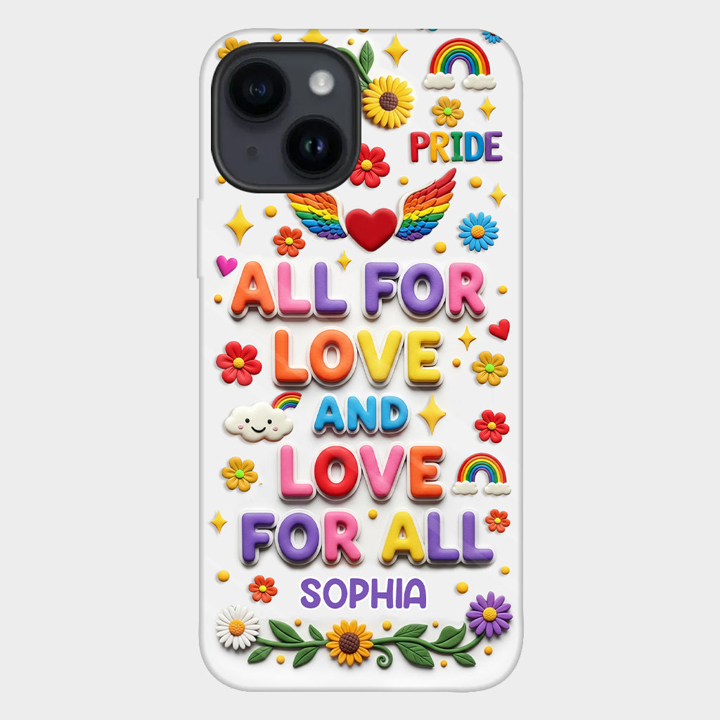 All For Love And Love For All - Personalized LGBT Support Full Print Phone Case