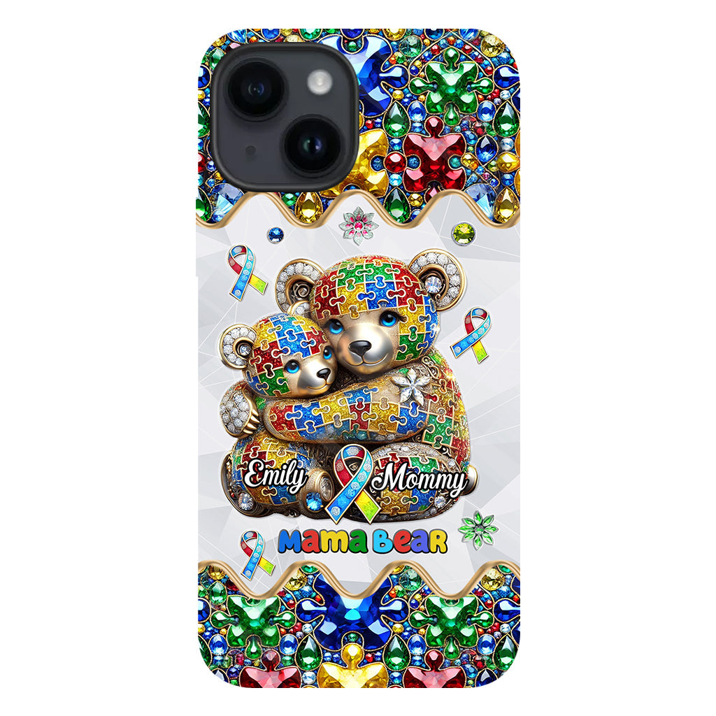 Mama Bear - Personalized Autism Awareness Full Print Phone Case
