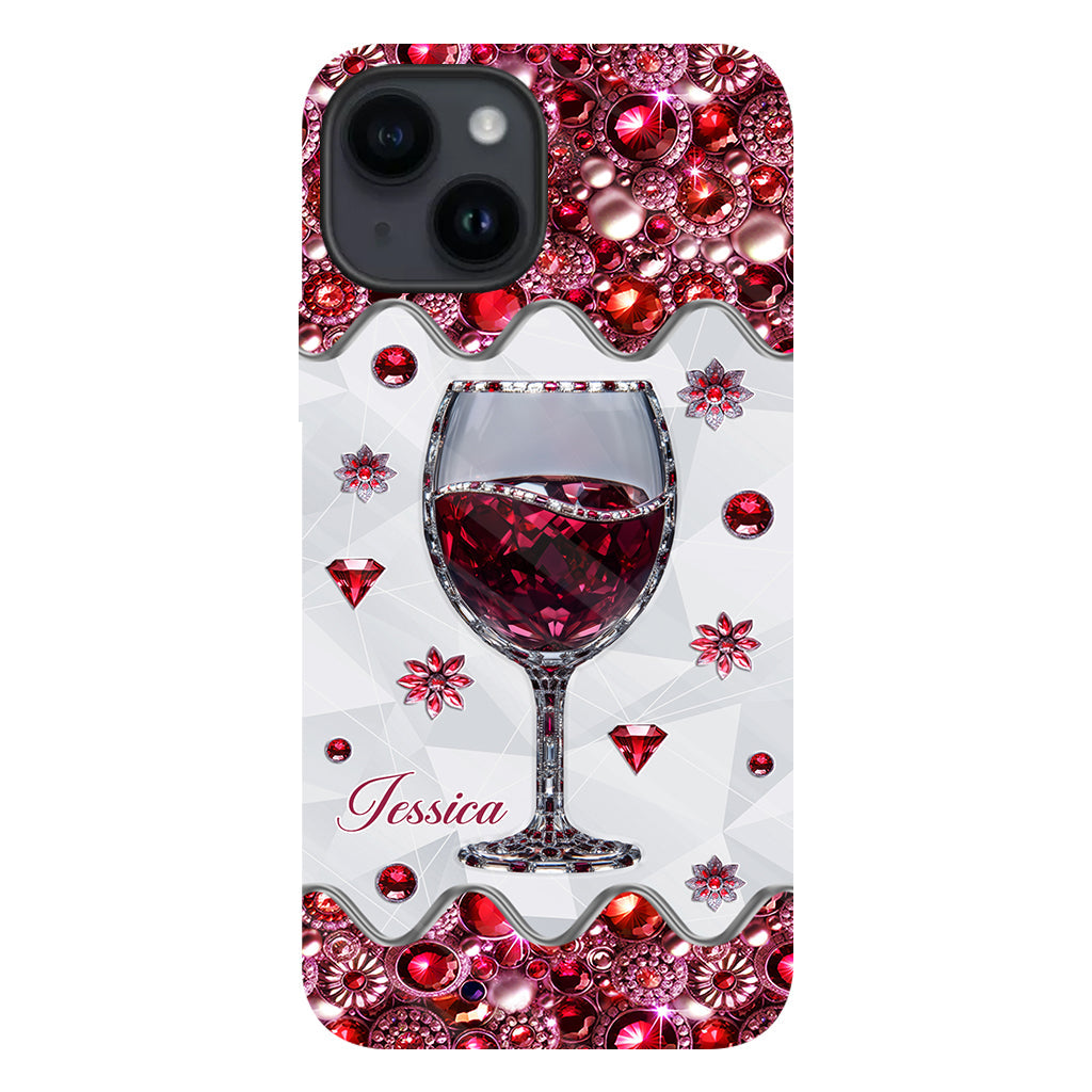 Just A Girl Who Loves Wine - Personalized Wine Full Print Phone Case