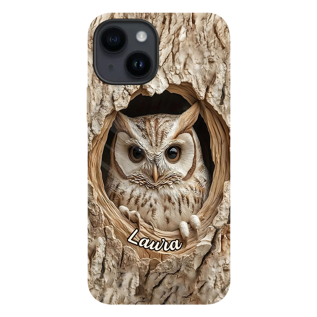Hollow Watcher - Personalized Owl Full Print Phone Case