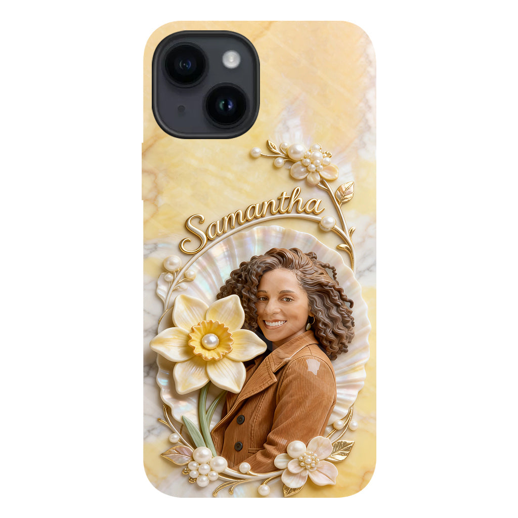 Custom Any Photo Birthmonth Flower - Personalized Self Love Full Print Phone Case