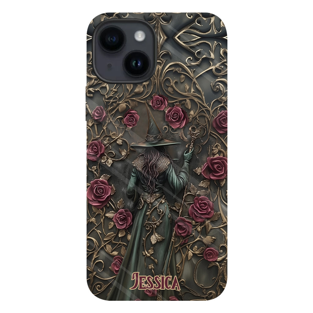 Beautiful Witch And Roses - Personalized Witch Full Print Phone Case