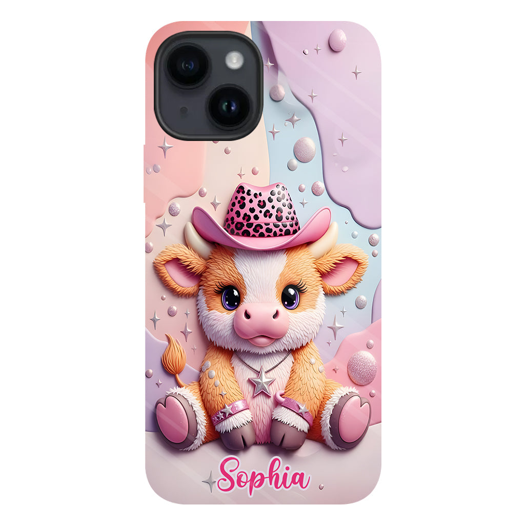 Adorable Highland Cow - Personalized Highland Cow Full Print Phone Case
