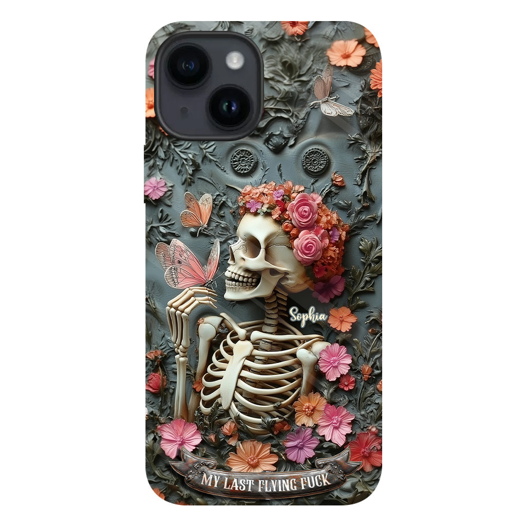 My Last Flying F*ck - Personalized Skull Full Print Phone Case