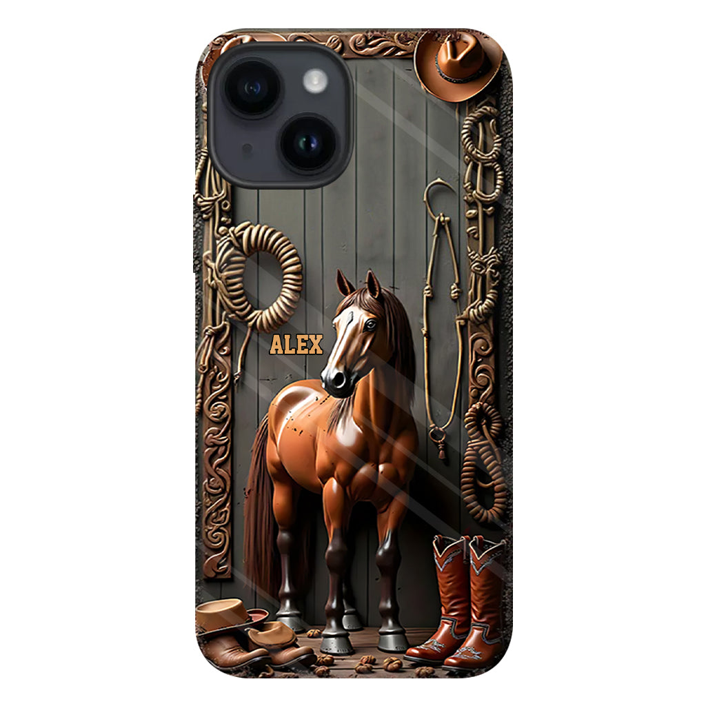Love Horses - Personalized Horse Full Print Phone Case