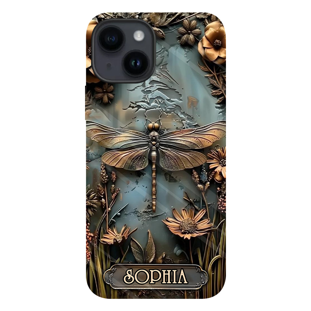 Beautiful Drafgonfly, Butterfly, Hummingbird - Personalized Gardening Full Print Phone Case