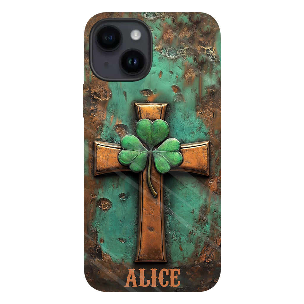 Vintage Irish Cross - Personalized Saint Patrick's Day Full Print Phone Case