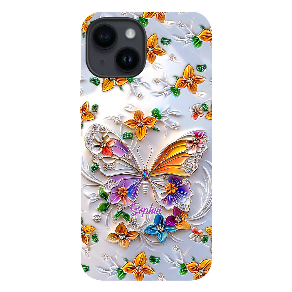 Stunning Butterfly Bee Dragonfly - Personalized Butterfly Full Print Phone Case