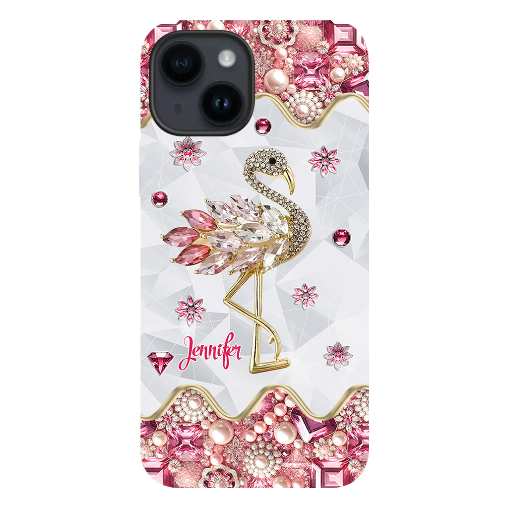 Just A Girl Who Loves Flamingos - Personalized Flamingo Full Print Phone Case