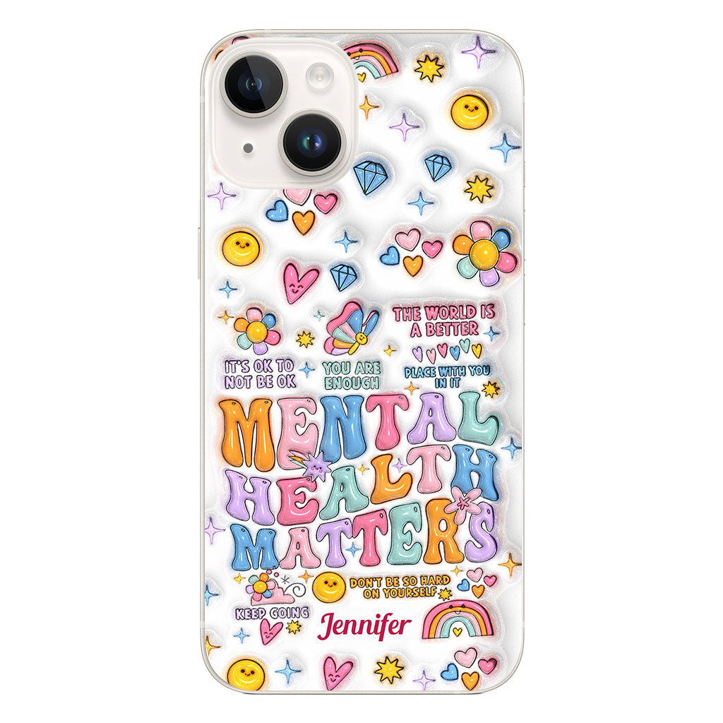 Mental Health Matter - Personalized Mental Health Awareness Clear Phone Case