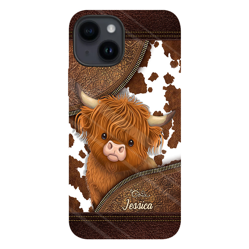 Just A Girl Who Loves Highland Cow - Personalized Full Print Phone Case