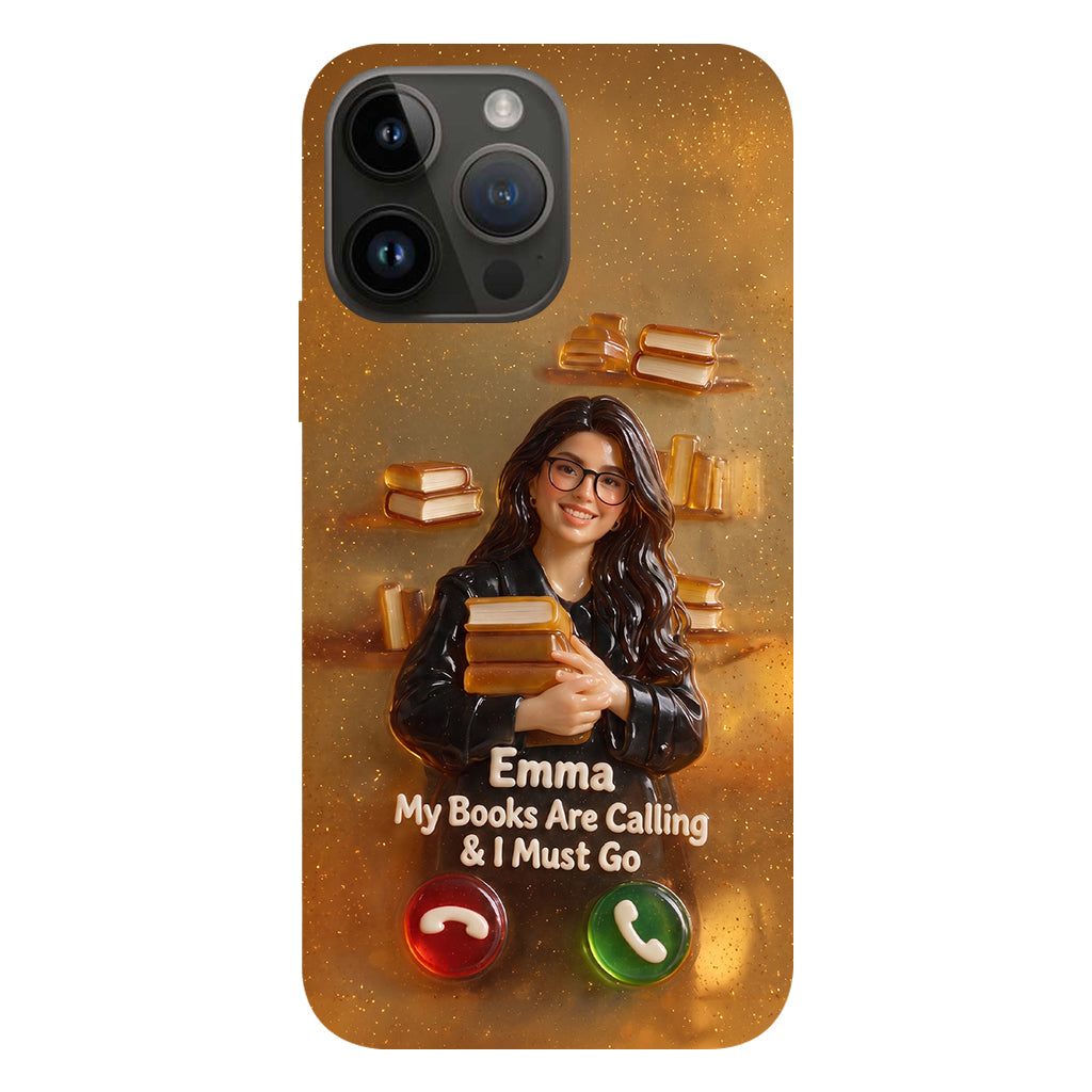 My Books Are Calling & I Must Go - Personalized Book Full Print Phone Case
