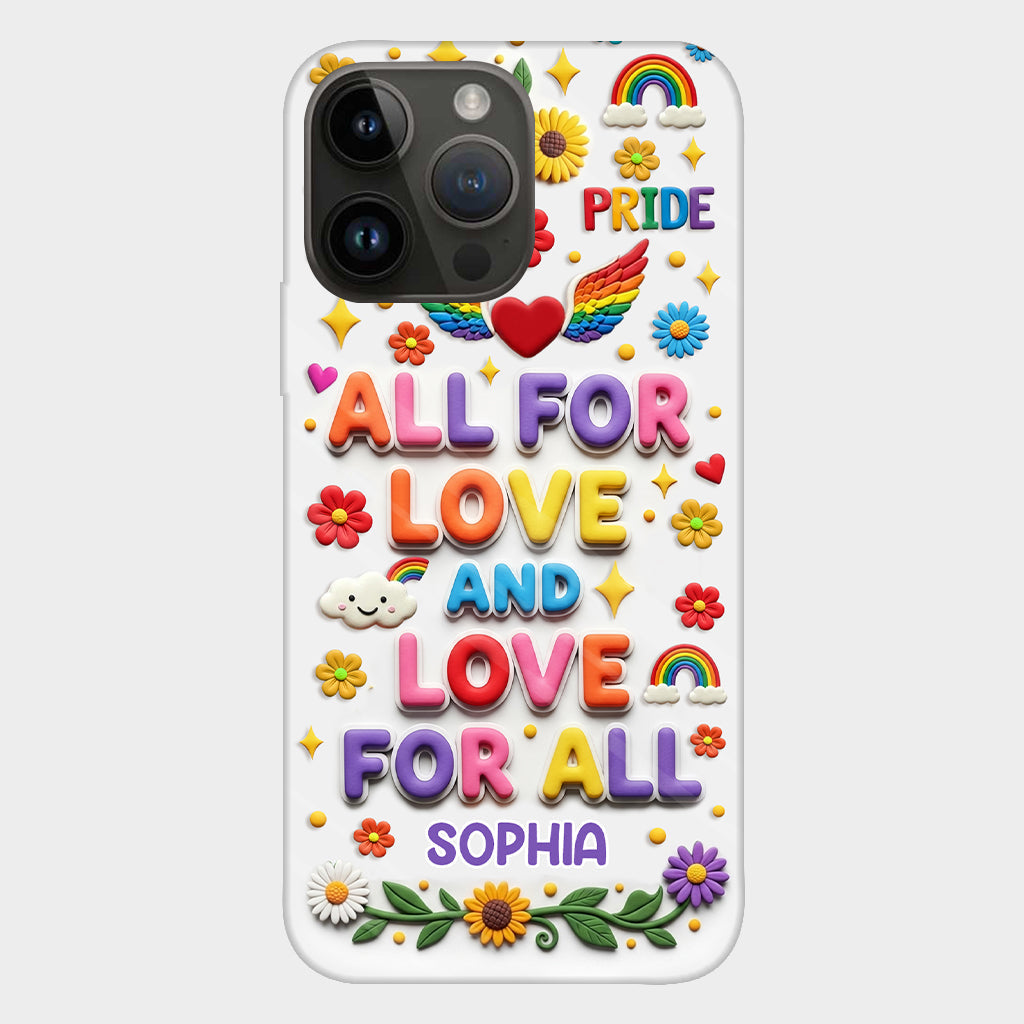 All For Love And Love For All - Personalized LGBT Support Full Print Phone Case