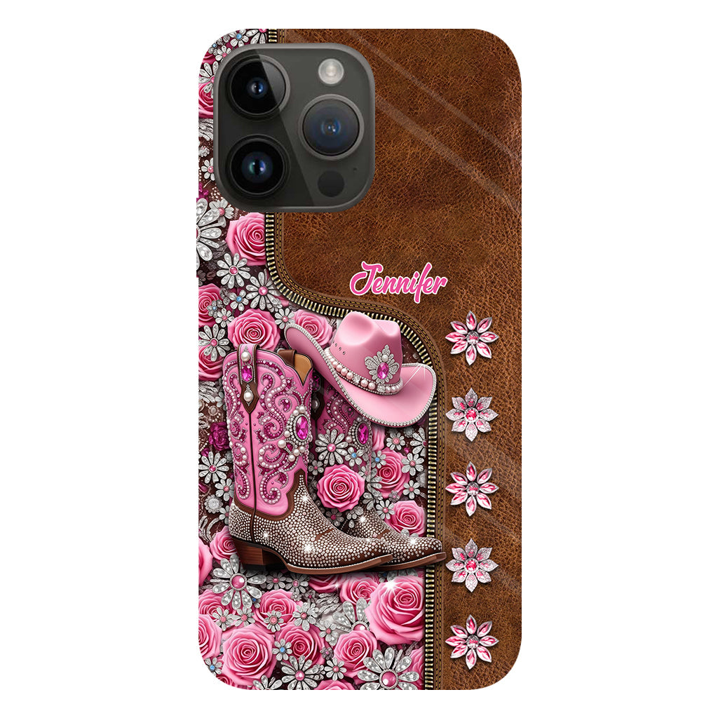 Beautiful Cowgirl Boots - Personalized Cowgirl Full Print Phone Case