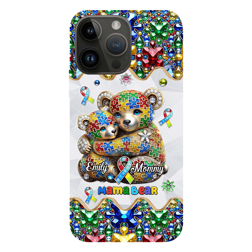 Mama Bear - Personalized Autism Awareness Full Print Phone Case