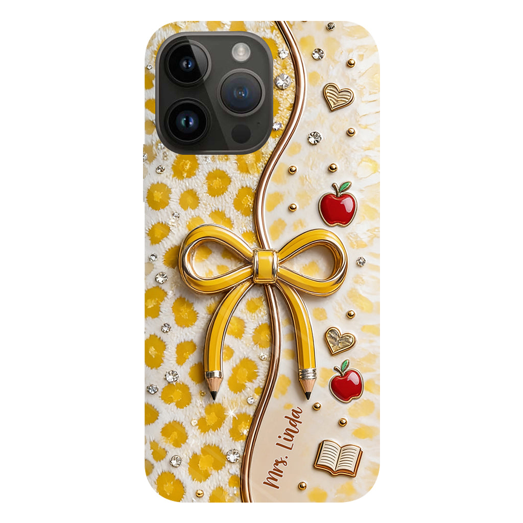 Back To School - Personalized Teacher Full Print Phone Case