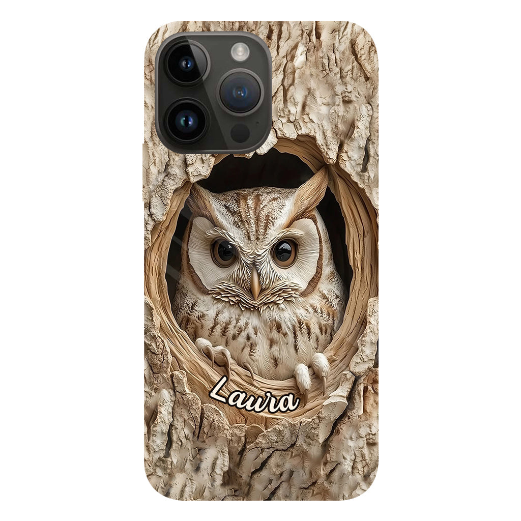 Hollow Watcher - Personalized Owl Full Print Phone Case