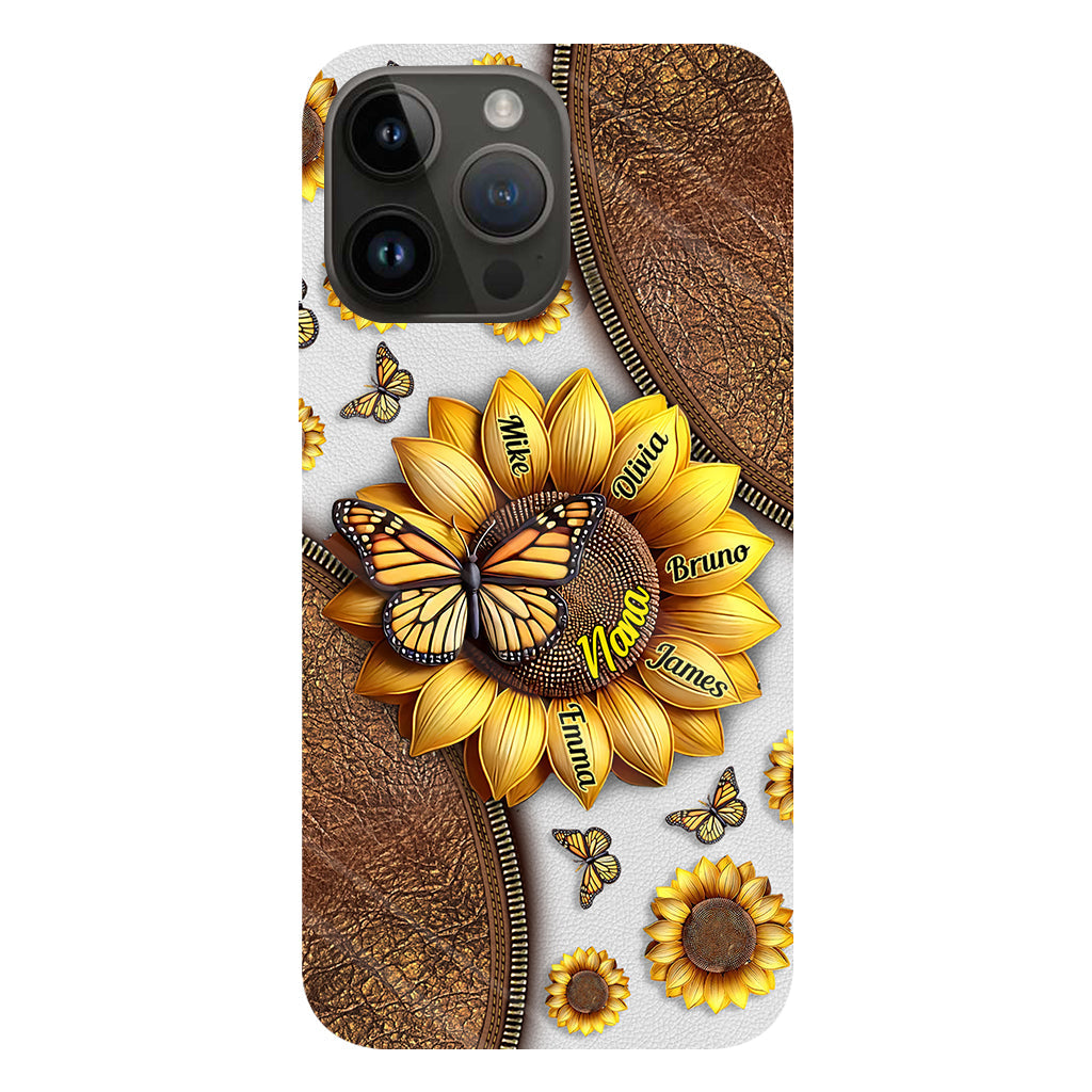 Sunflower Gift For Grandma Mom - Personalized Grandma Full Print Phone Case