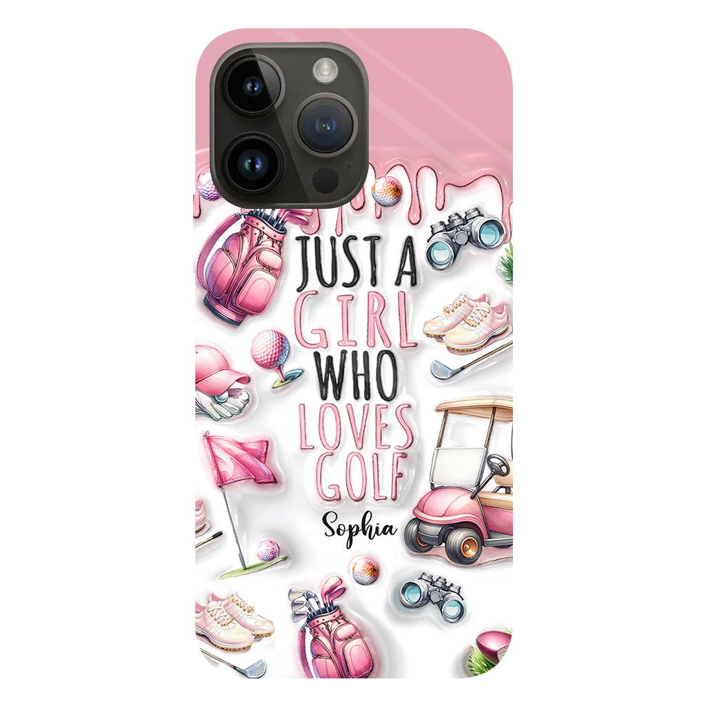 Just A Girl Who Loves Golf - Personalized Golf Full Print Phone Case