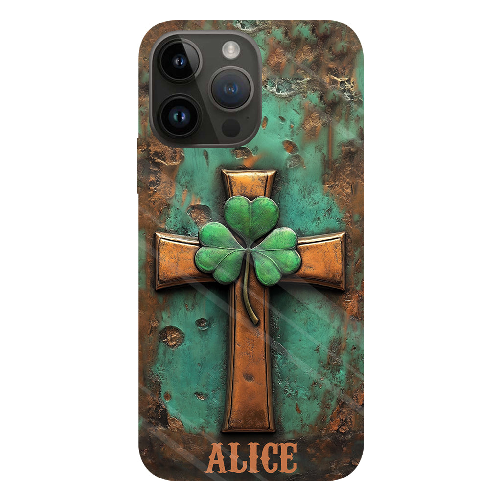 Vintage Irish Cross - Personalized Saint Patrick's Day Full Print Phone Case