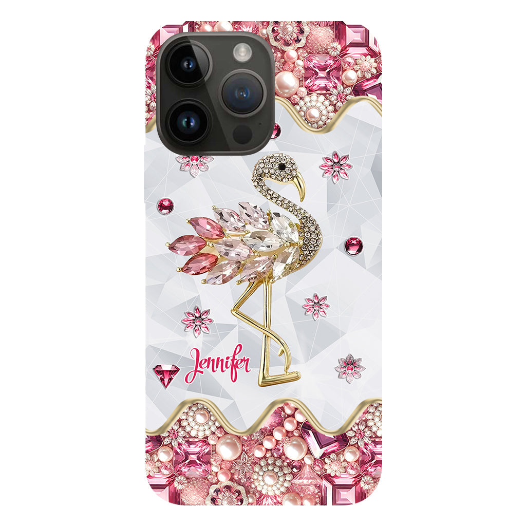 Just A Girl Who Loves Flamingos - Personalized Flamingo Full Print Phone Case