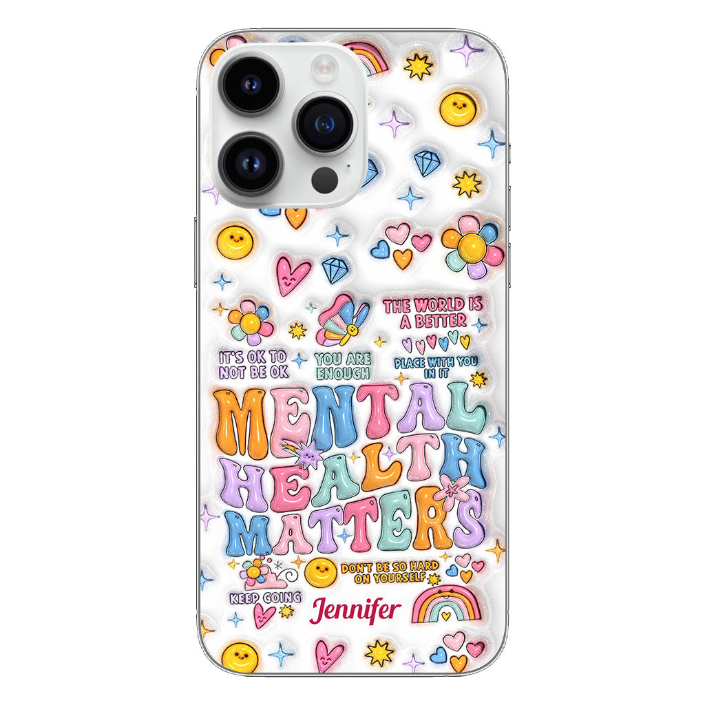 Mental Health Matter - Personalized Mental Health Awareness Clear Phone Case