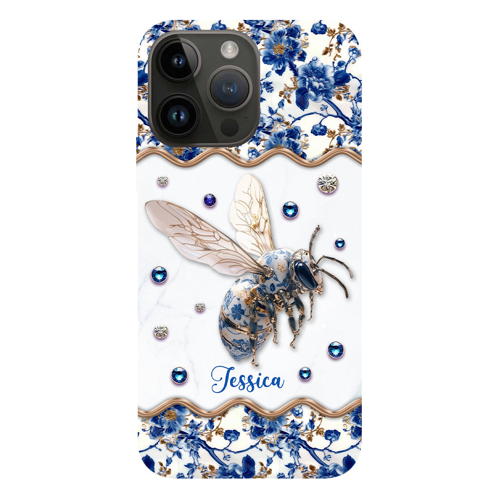 Bee Toile de Jouy - Personalized Bee Full Print Phone Case