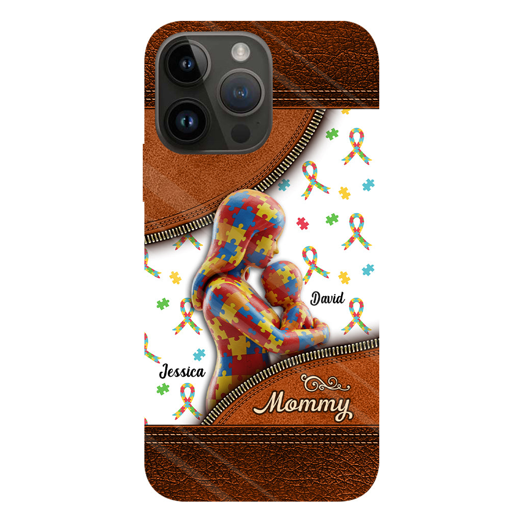 The Love Of A Mother - Personalized Autism Awareness Full Print Phone Case