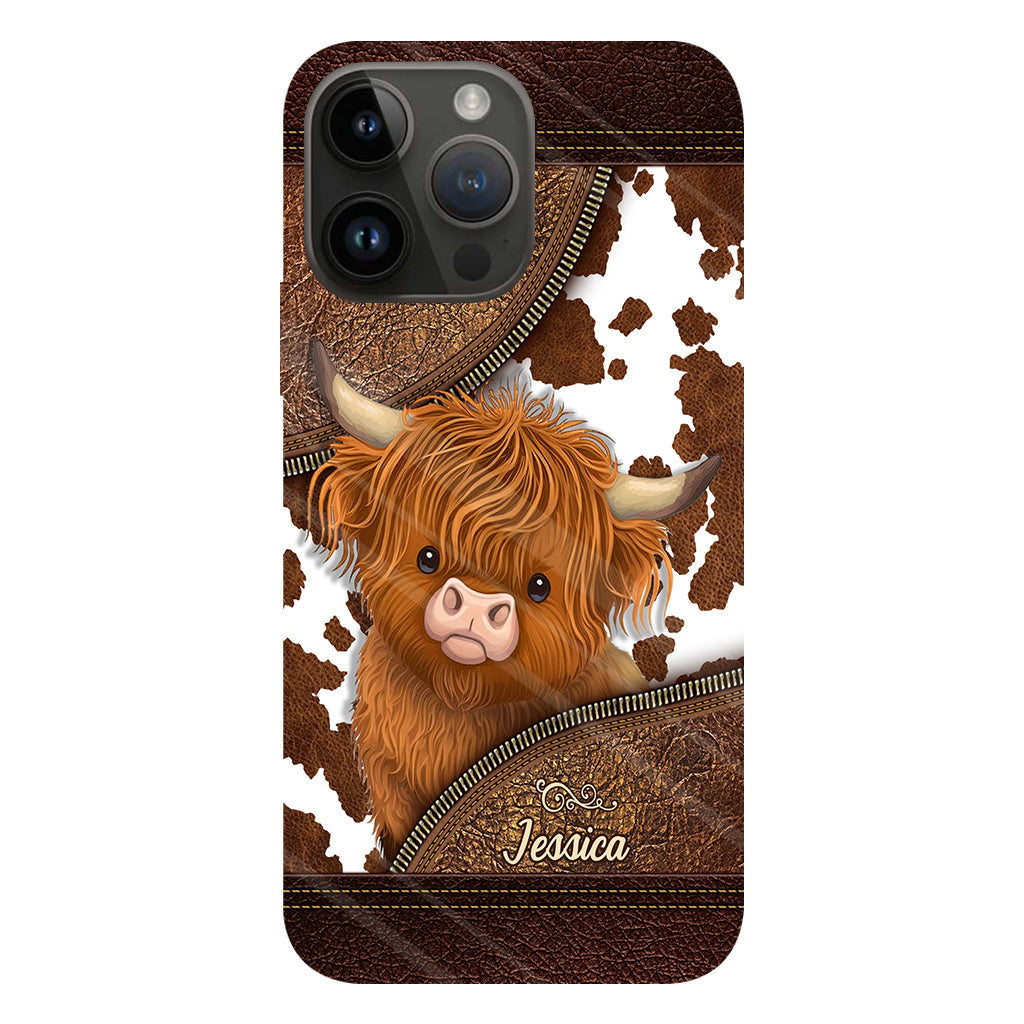Just A Girl Who Loves Highland Cow - Personalized Full Print Phone Case