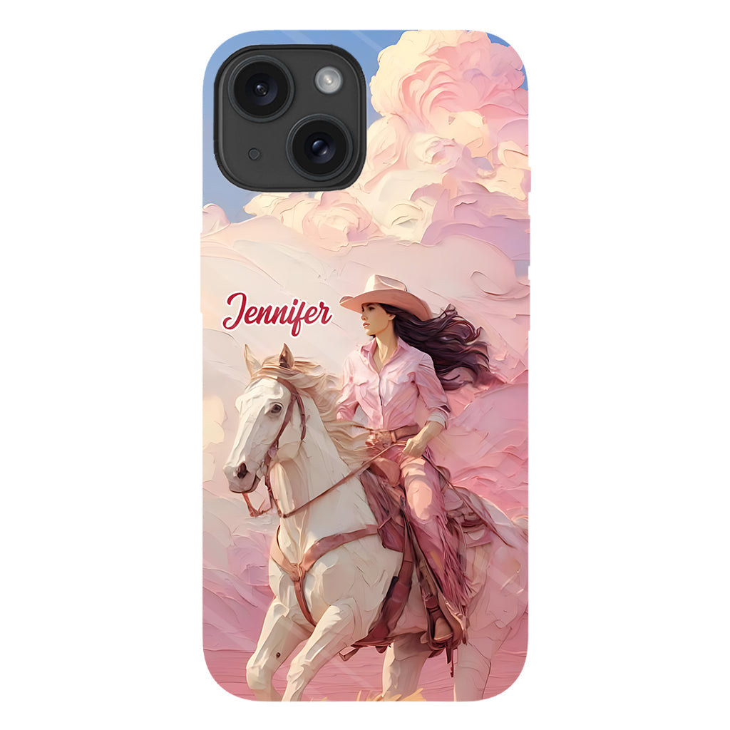 Pink Cowgirl - Personalized Cowgirl Full Print Phone Case