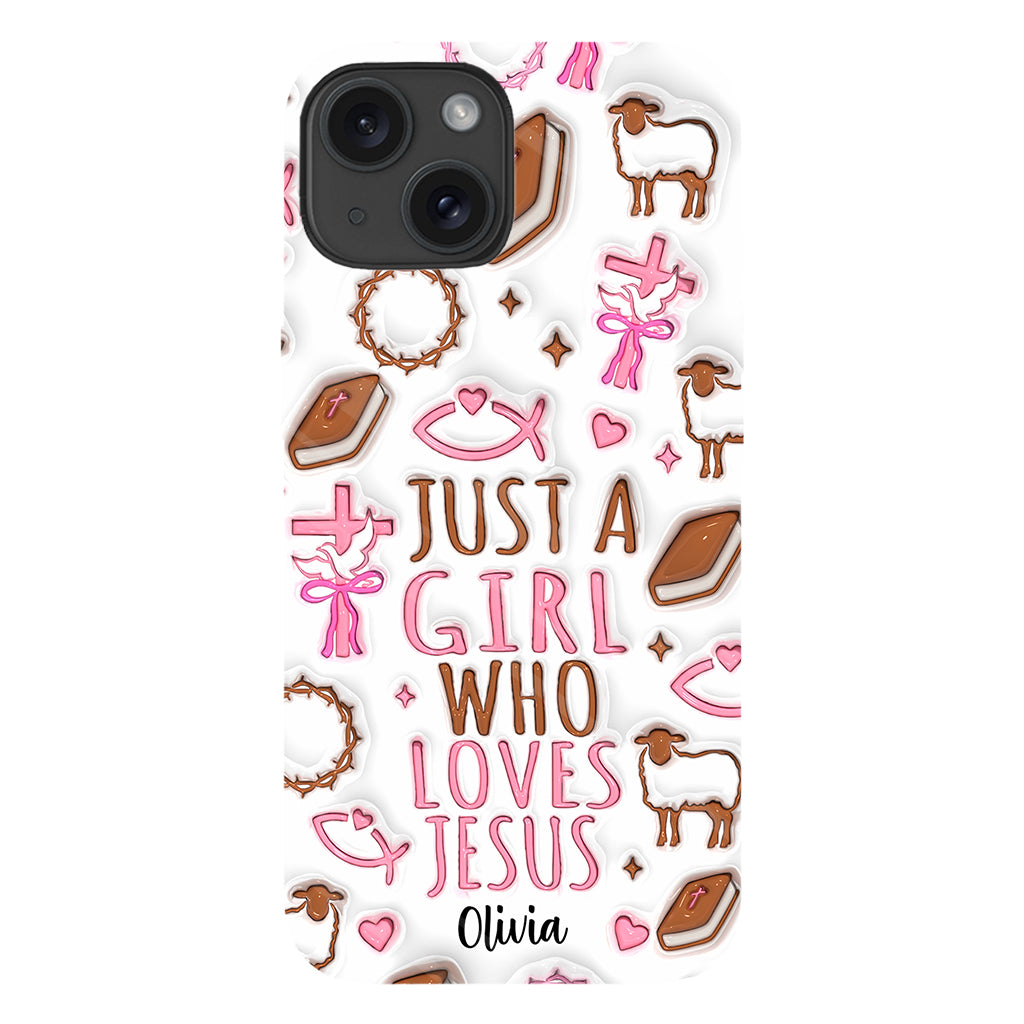 Just A Girl Who Loves Jesus - Personalized Christian Full Print Phone Case