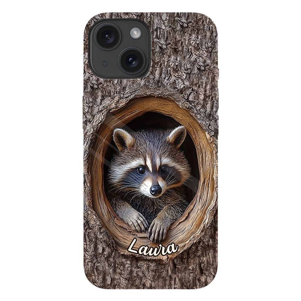 Adorable Raccoon - Personalized Raccoon Full Print Phone Case