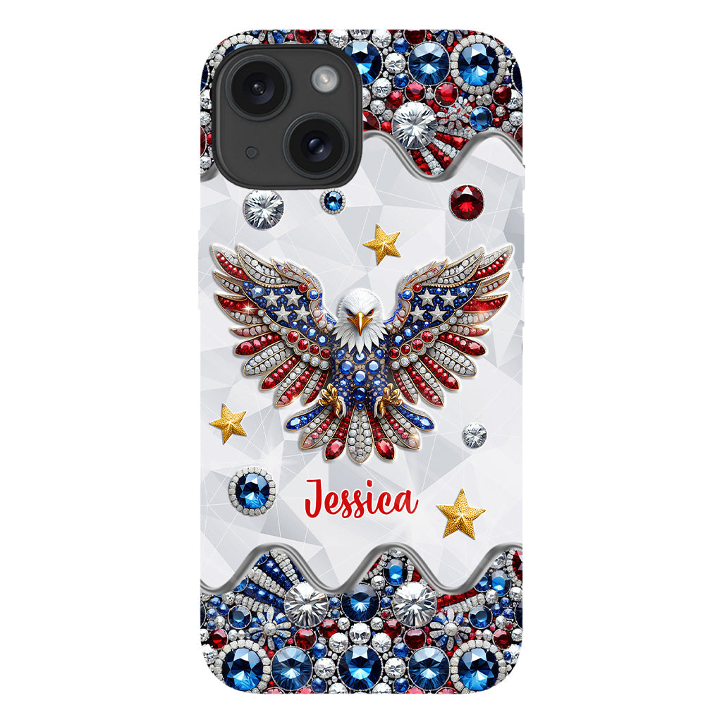 Patriotic Eagle - Personalized Bald Eagle Full Print Phone Case
