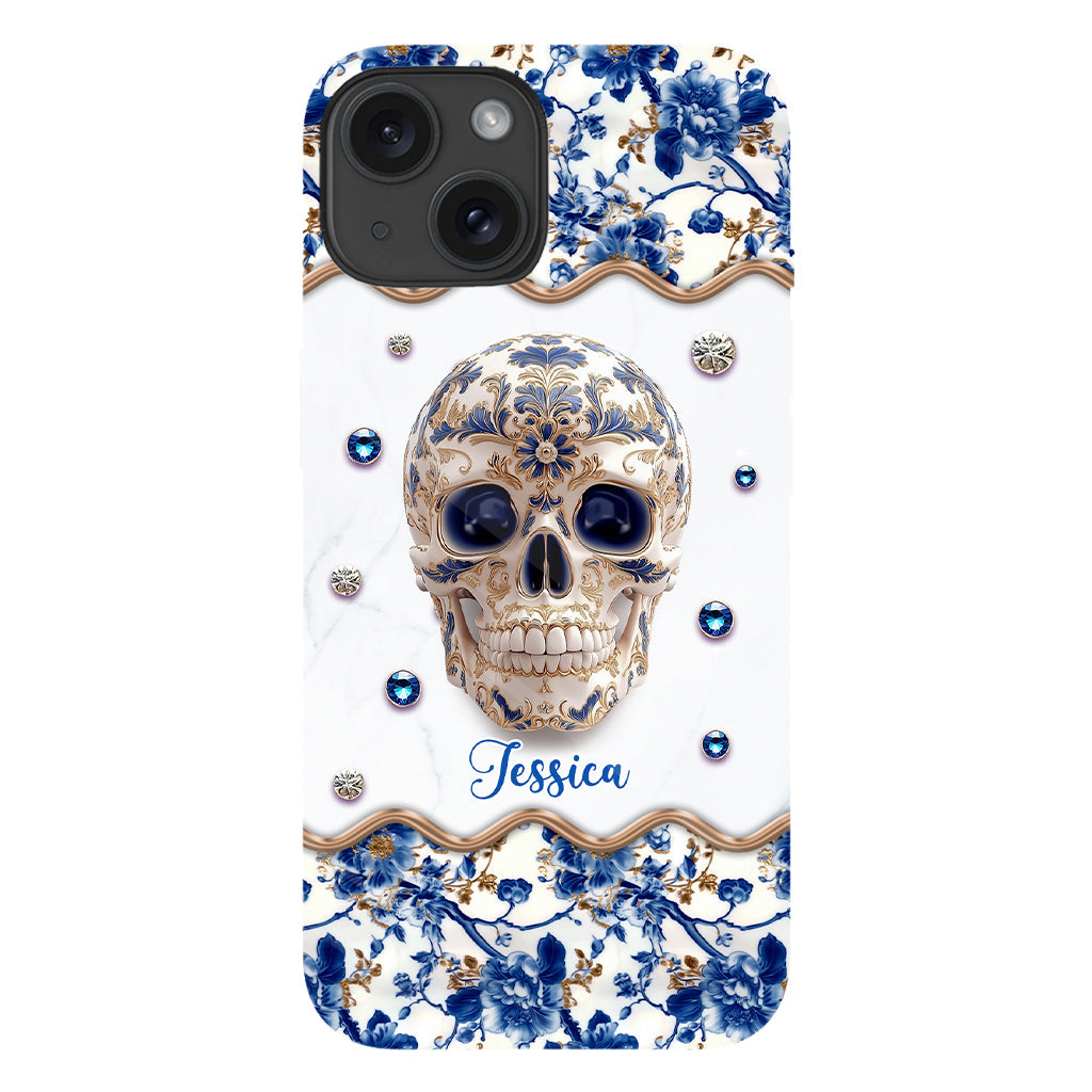 Skull Toile de Jouy - Personalized Skull Full Print Phone Case
