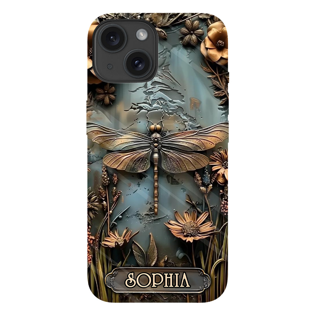 Beautiful Drafgonfly, Butterfly, Hummingbird - Personalized Gardening Full Print Phone Case