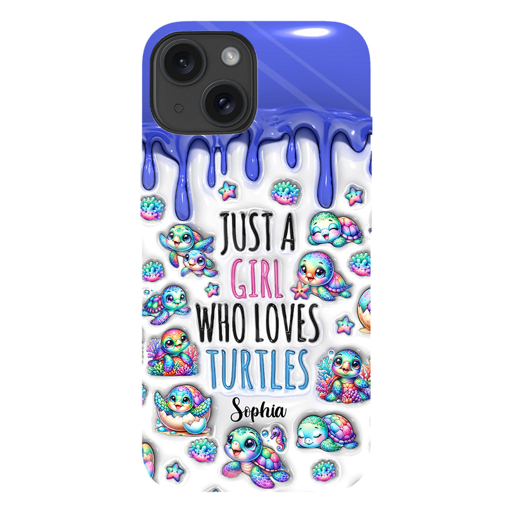 Just A Girl Who Loves Turtles - Personalized Turtle Full Print Phone Case