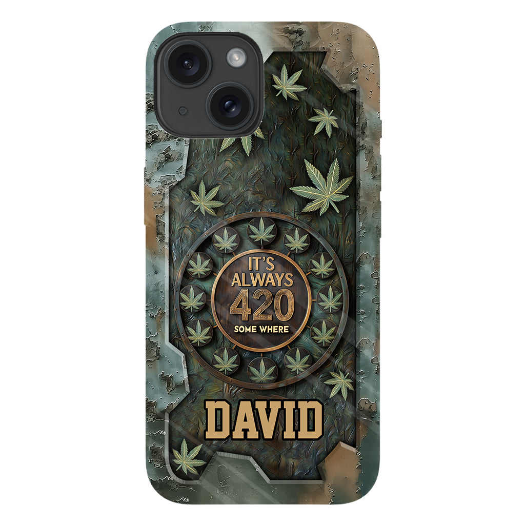 It's Always 420 - Personalized Weed Full Print Phone Case