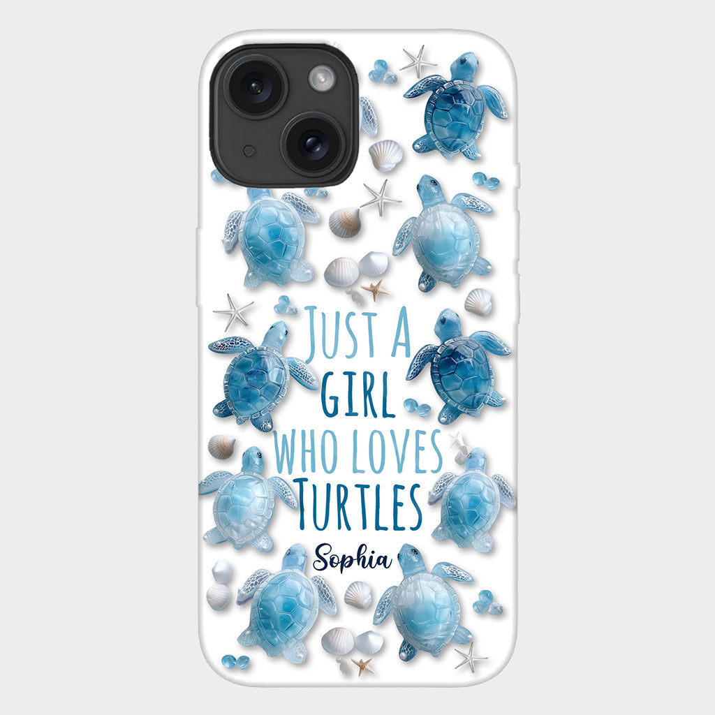 Just A Girl Who Loves Turtles - Personalized Turtle Full Print Phone Case