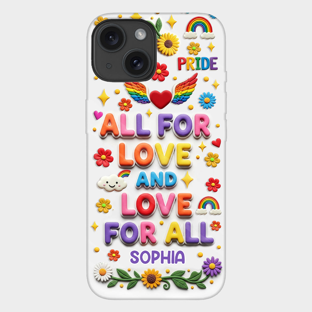 All For Love And Love For All - Personalized LGBT Support Full Print Phone Case
