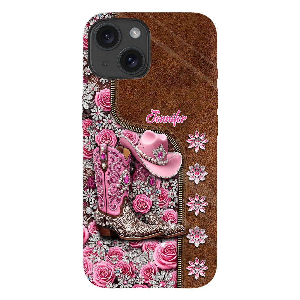 Beautiful Cowgirl Boots - Personalized Cowgirl Full Print Phone Case