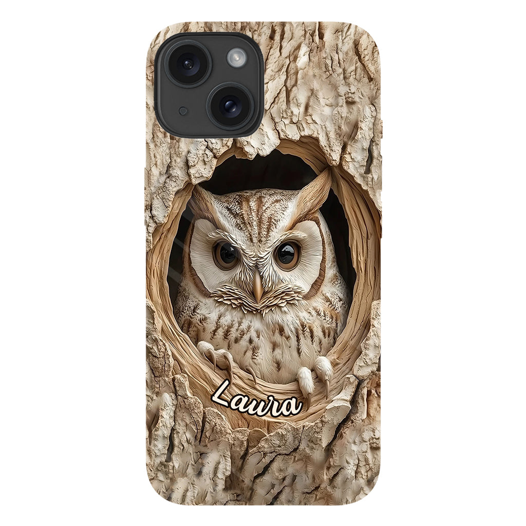 Hollow Watcher - Personalized Owl Full Print Phone Case