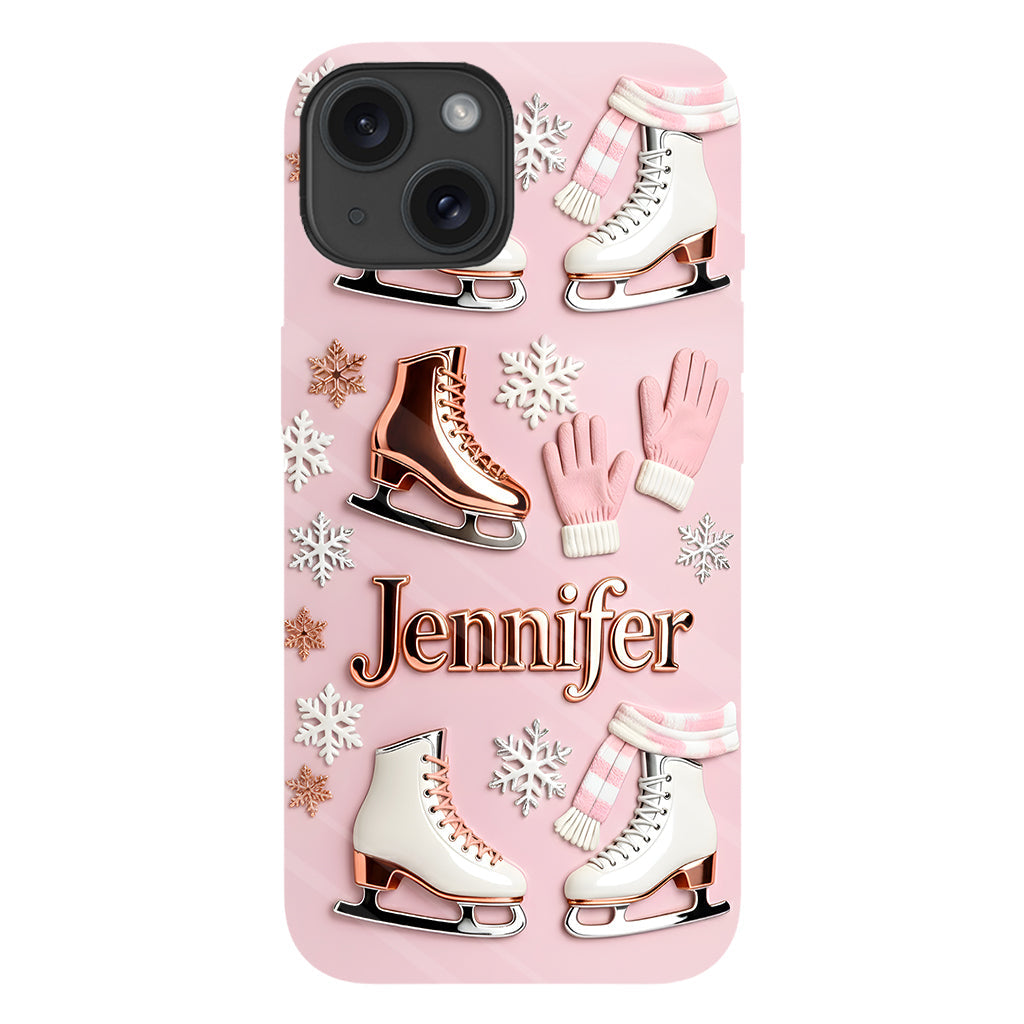 Ice Skating Makes Me Happy - Personalized Ice Skating Full Print Phone Case